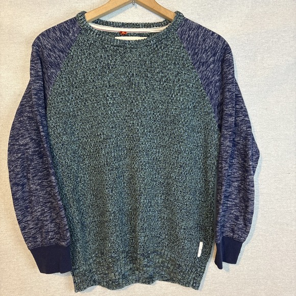Koto Anthropologie Sweater Womens Medium Pullover Birdseye Knit Blue Gray Comfy - Picture 1 of 6